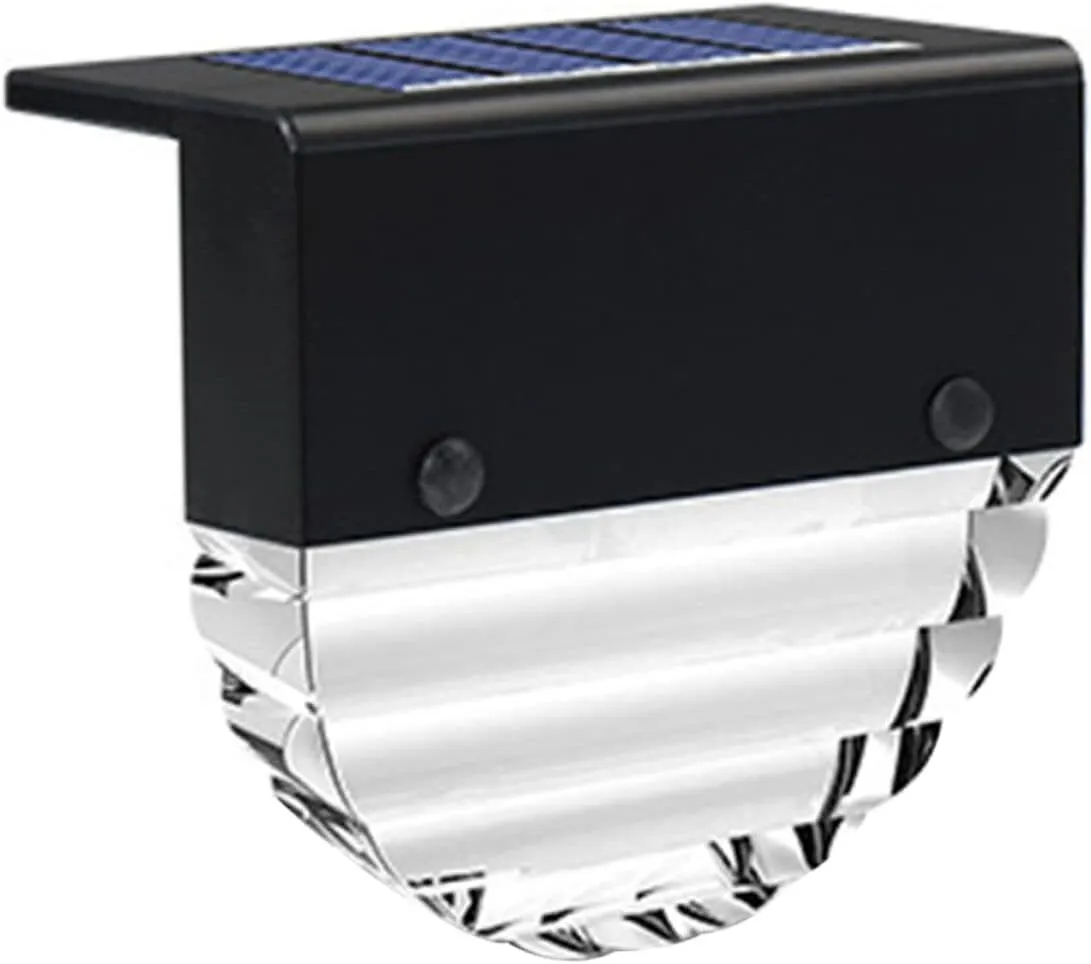 1pc Solar Powered Led Stairs Lamp Outdoor Fence Lighting for Garden