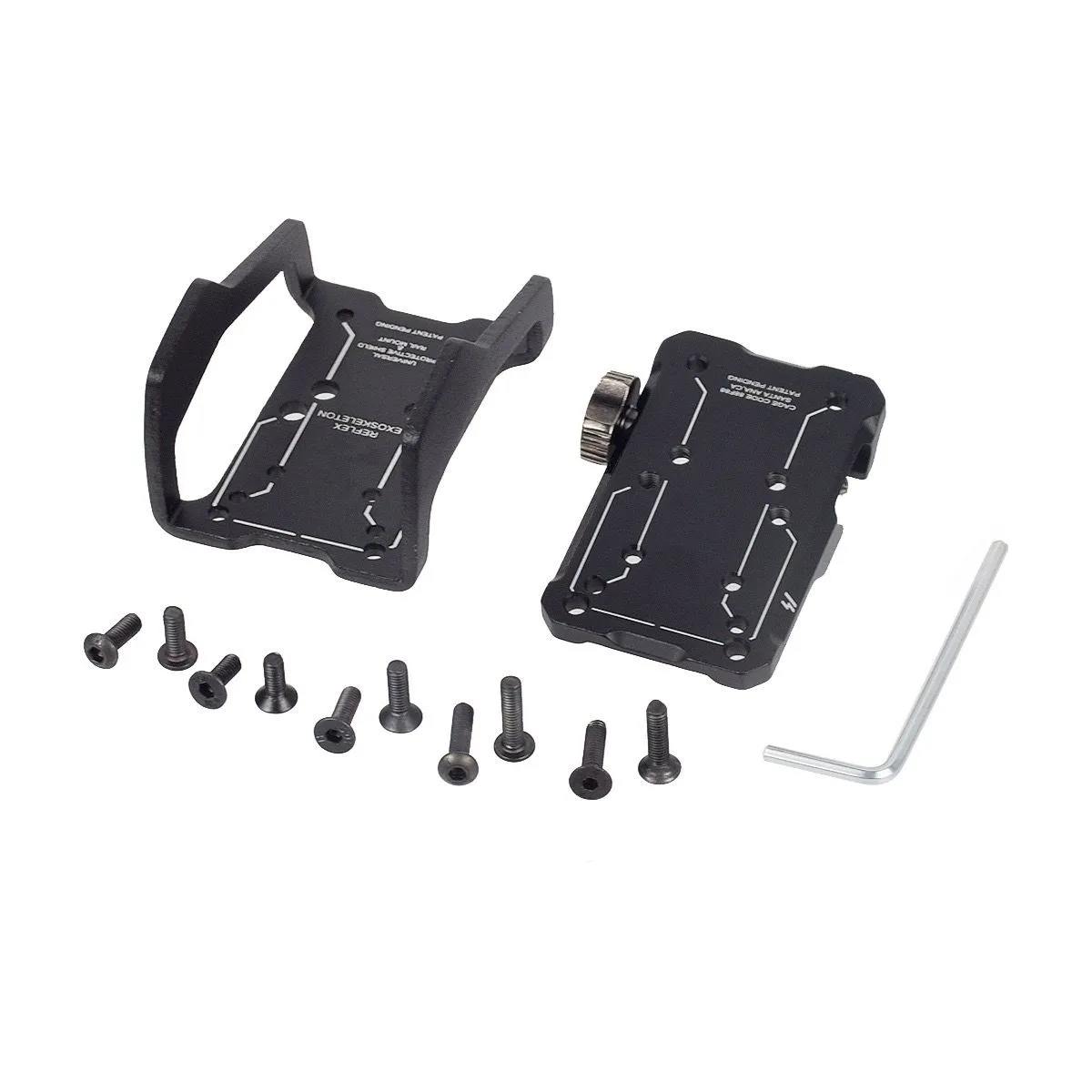 Universal Reflex Exoskeleton Protective Shield and Picatinny Rail Mount