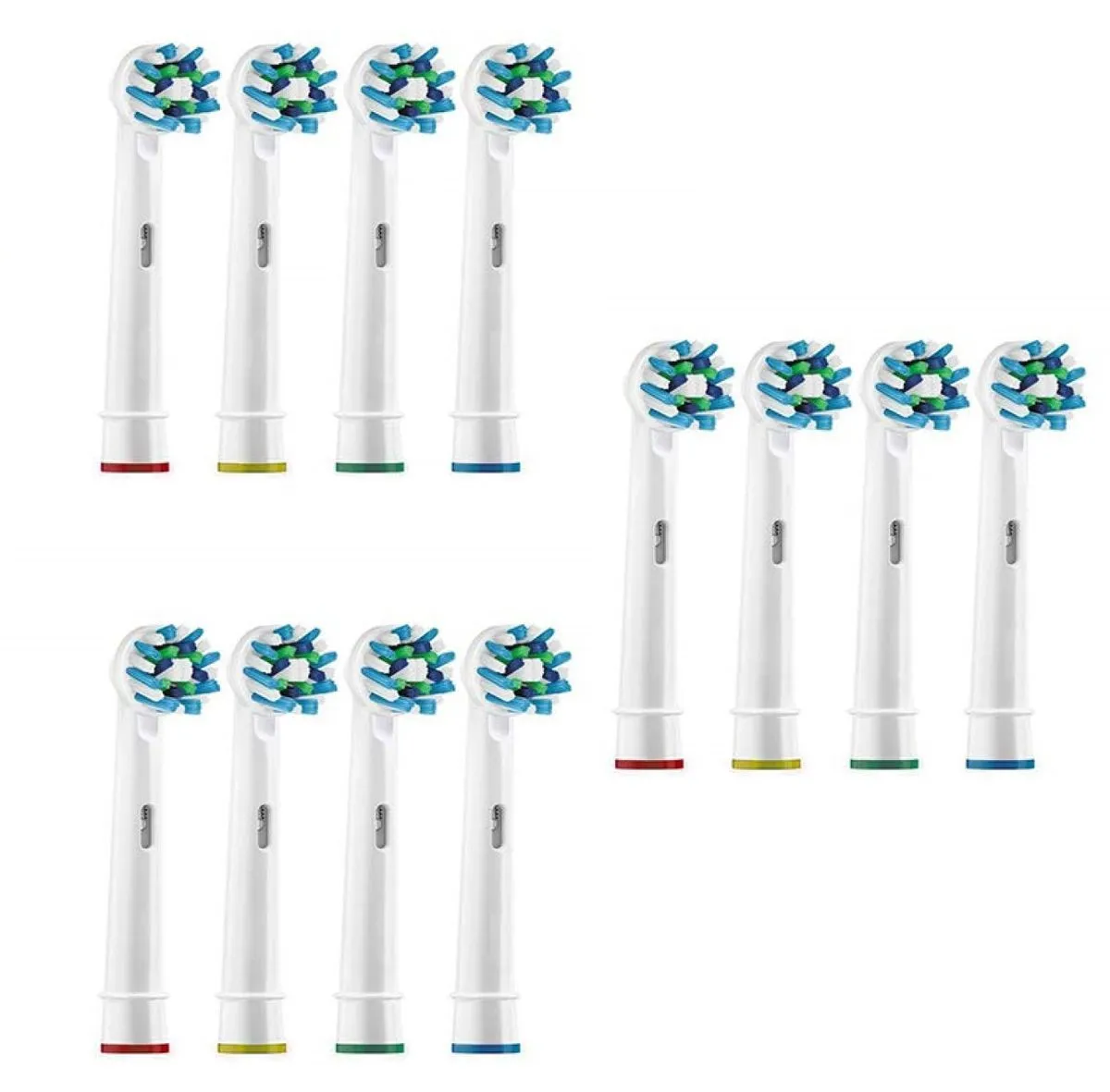 EU Cross Oscillating Replacement Toothbrush Heads for Oral B - 12 Pack