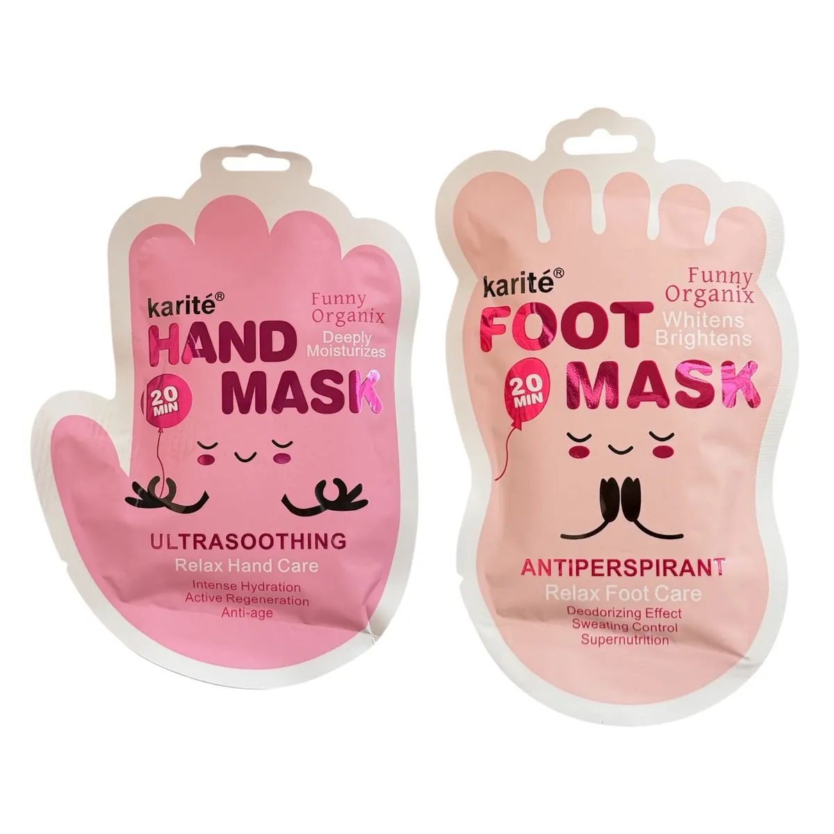 Pack of 2 - Karite 20 Mins Spa Hand & Foot Mask Anti-aging Deep Moisturizes