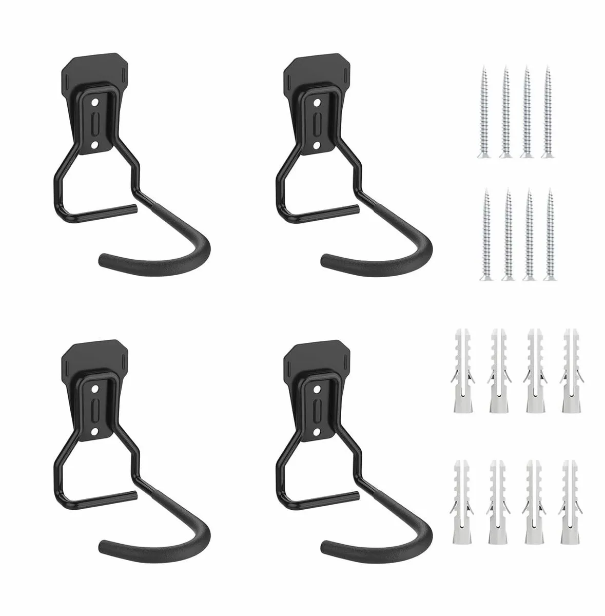 4Pack Bike Wall Mount with Fixed Hook,Heavy Duty Bike Storage Rack