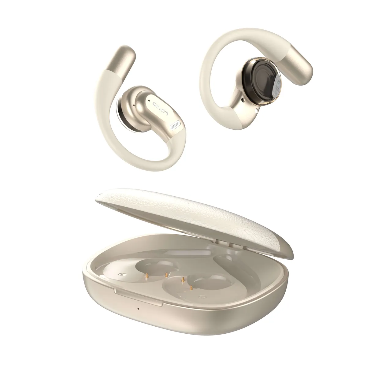 LDNIO Wireless Bluetooth 5.4 Over-Ear Headphones, Touch Control-GOLD