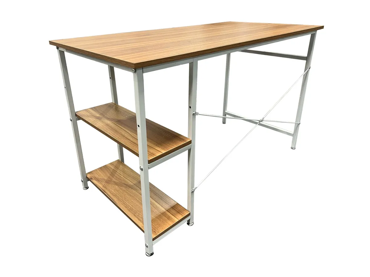 Elyse Industrial Computer Desk - Oak