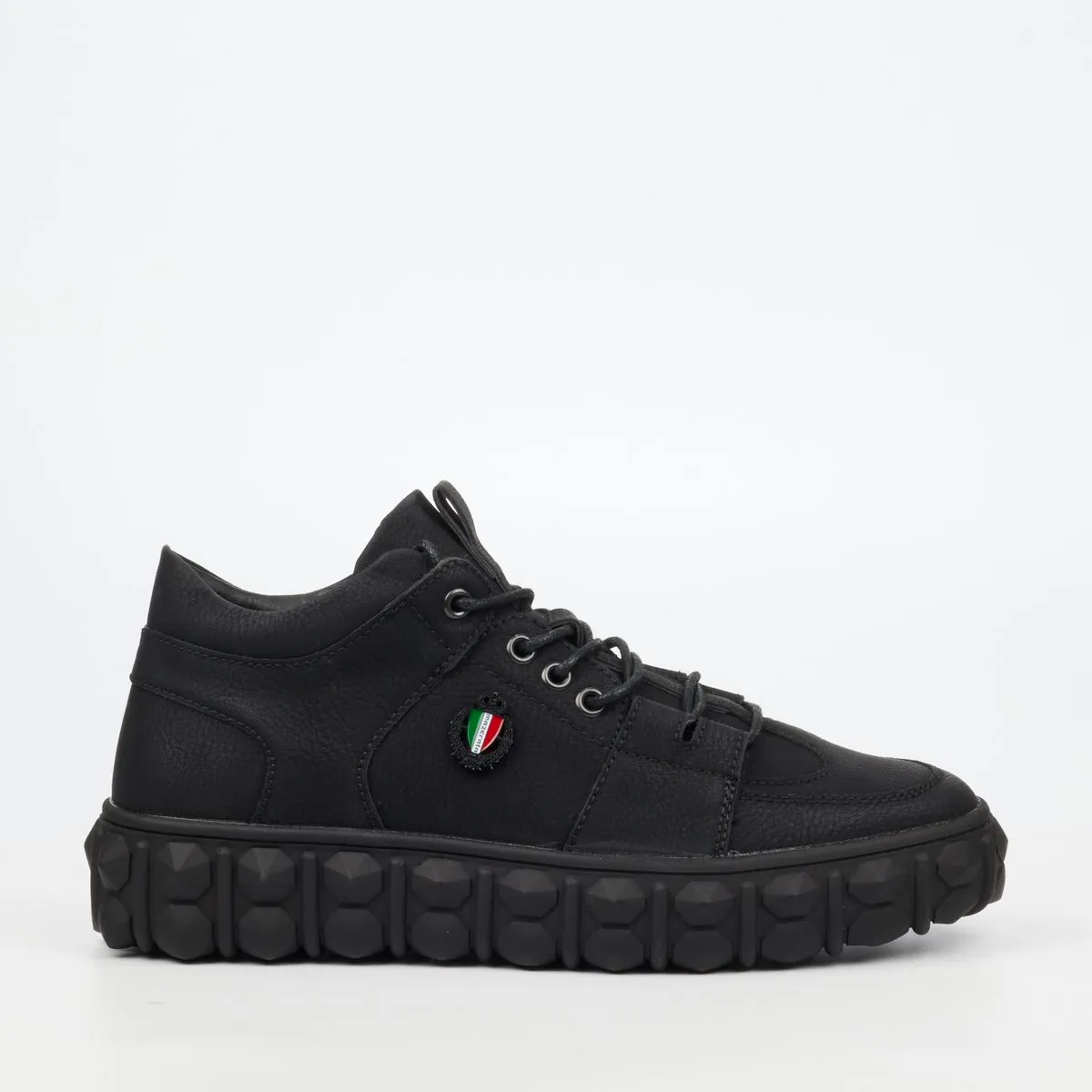 Mazerata Pigale 1 Men Faux Nubuck Ankle Boots - Black
