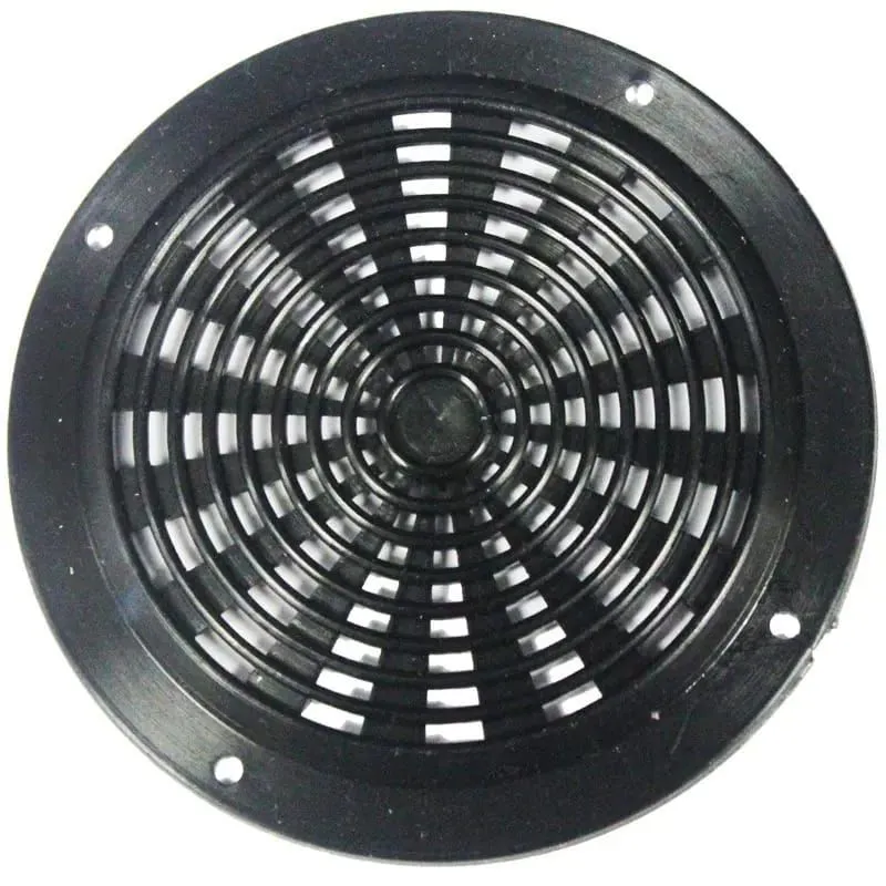 Set of 10 Air Vent , 63mm, Round, Plastic - Black