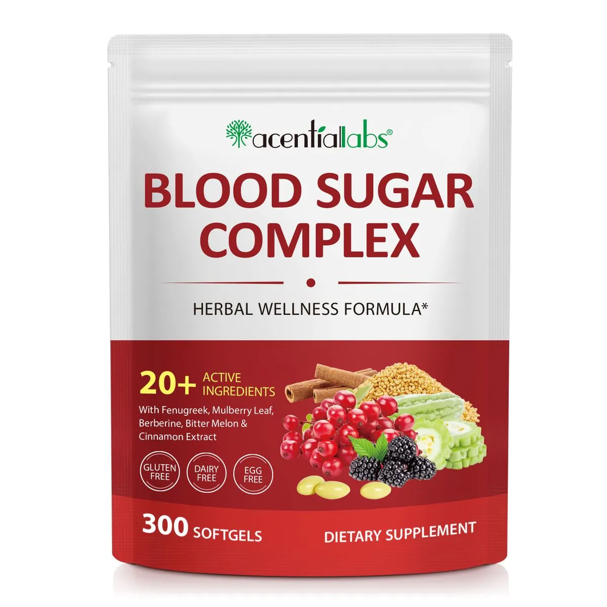 Acentiallabs Blood Sugar Regulator Softgels 300P