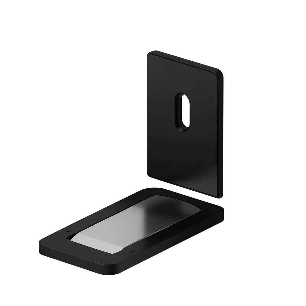 3 Pack - Low-Profile Magnetic Door Stopper No-Drill Floor & Wall Mount - Black