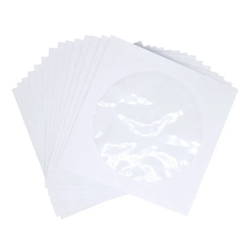 Dvd Cd Media Paper Envelop Holder With Clear Window Close Pack Of 100