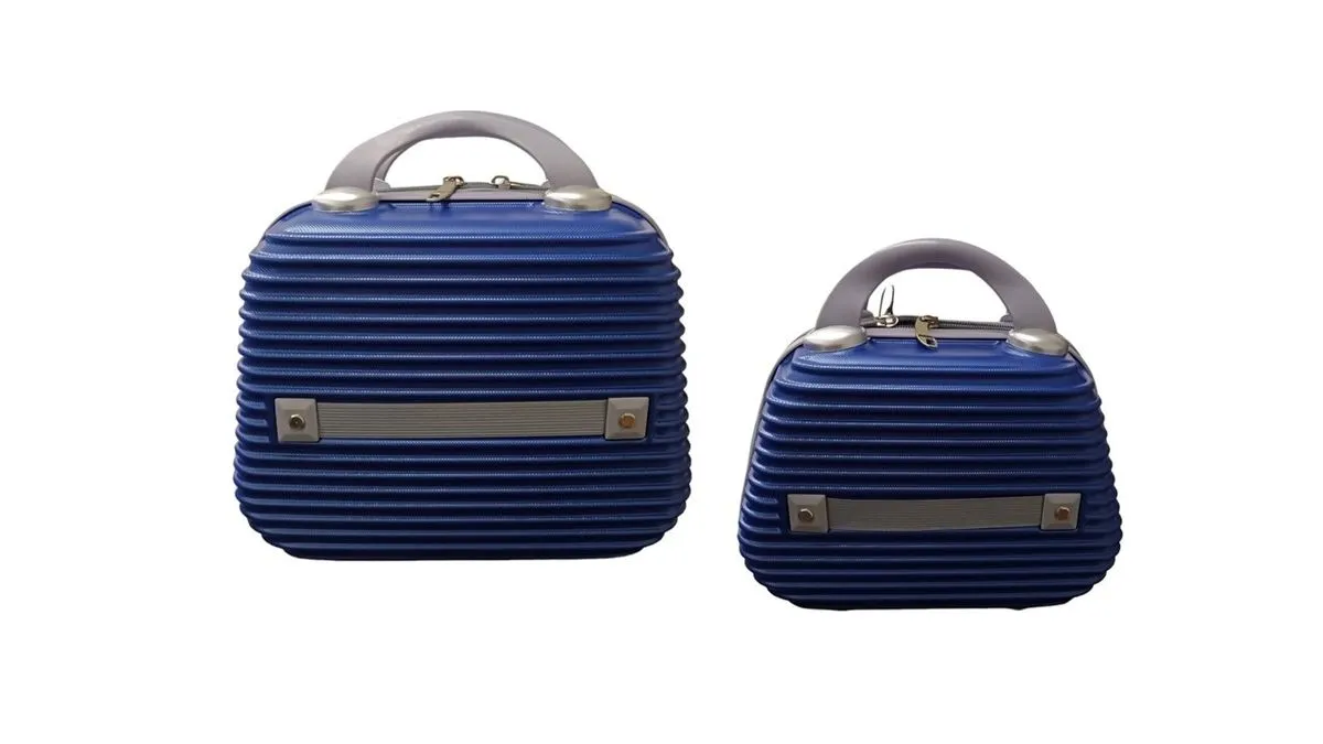 Set of 2 Travel Vanity Case - Blue