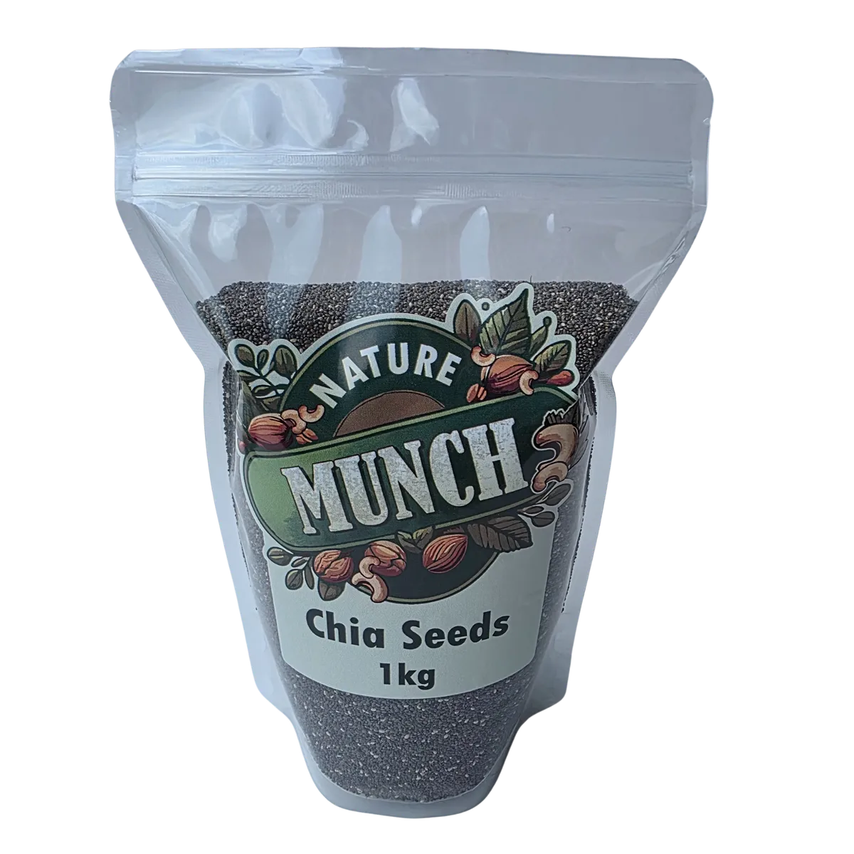 Nature munch Chia Seeds 1kg - Whole & Natural, High in Fiber & Omega-3