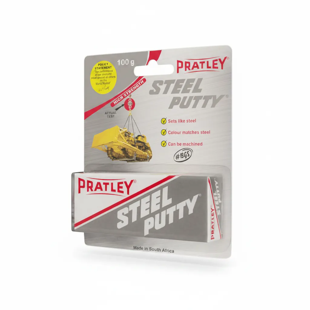 Pratley Steel Putty 100g - Strong, Hand-Mouldable Adhesive for All Surfaces