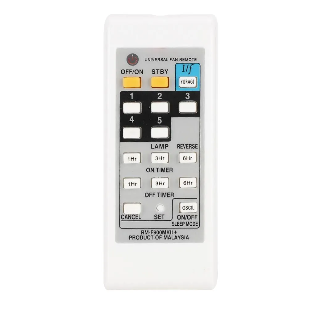White ABS Universal Electric Fan Remote Control Compatible with Kdk Elmark