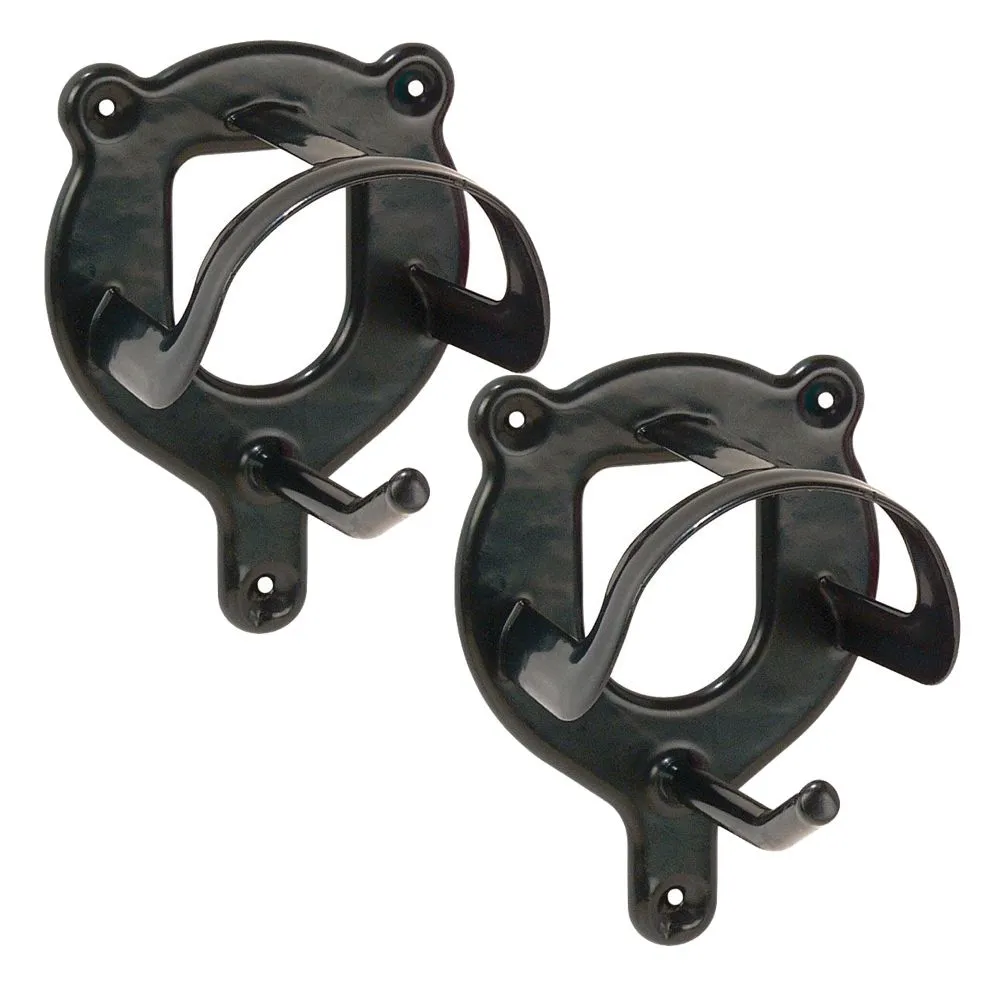 Pet Heavy Duty Wall Mount Metal Horse Bridle Hooks/Brackets Set of 2 - 12cm