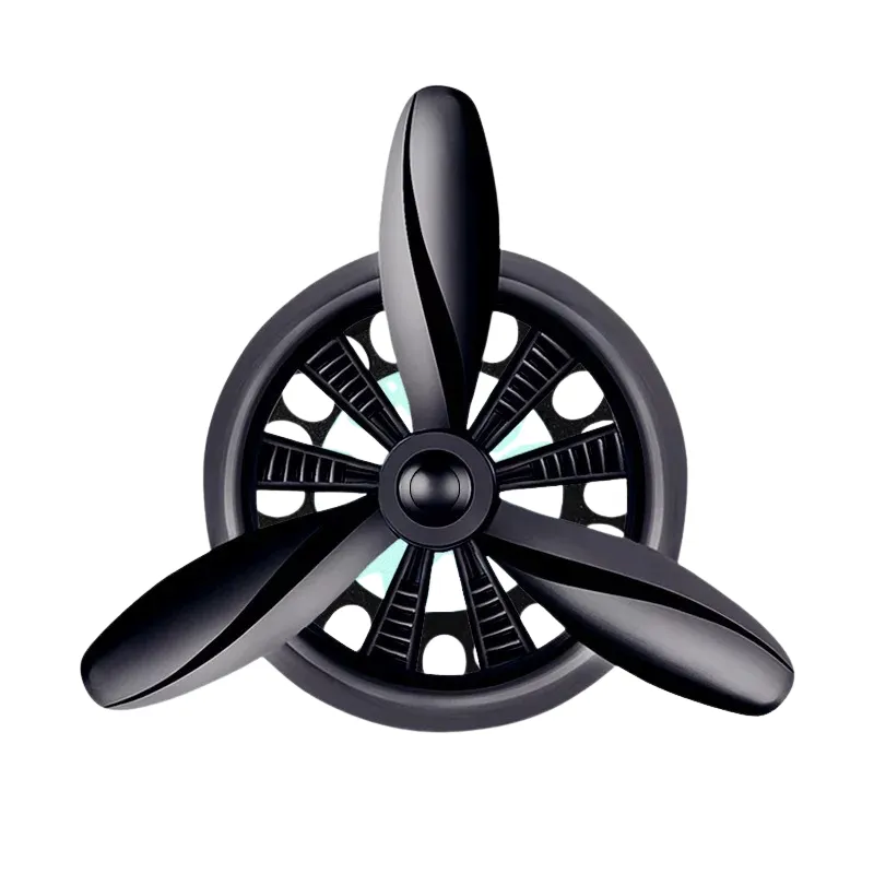 Silver Car Air Vent Fragrance Clip Fan Decor Air Freshener Universal - Black