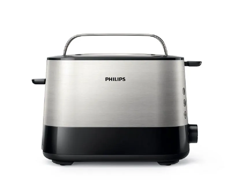 Philips Toaster - Viva Collection Toaster 2 Slice - Silver & Black Toasters
