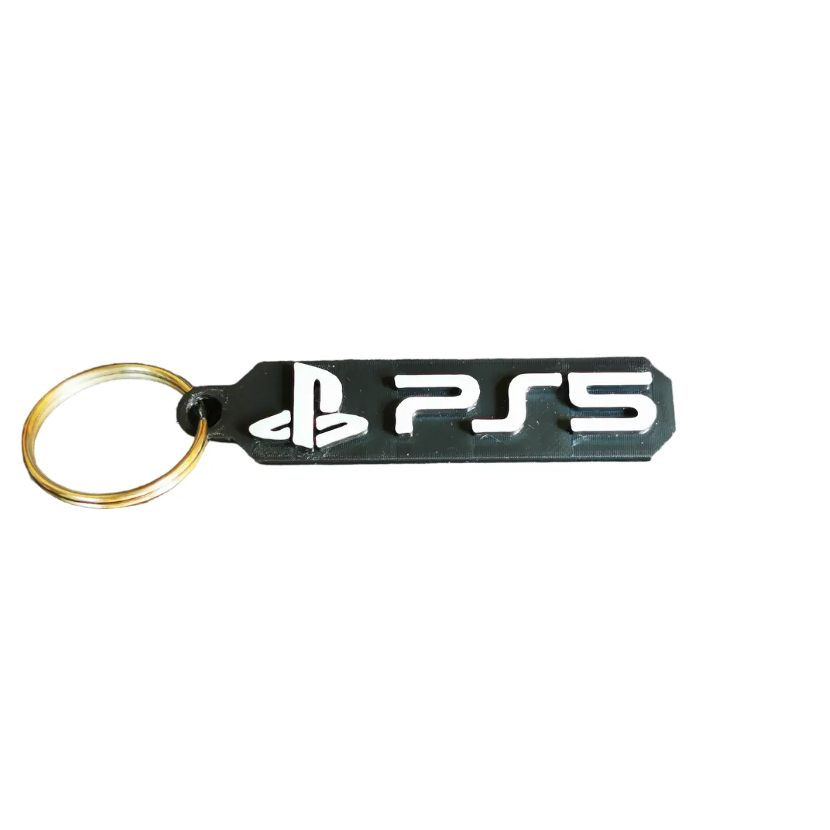 PS5 Keyring Black and White 3d Printed