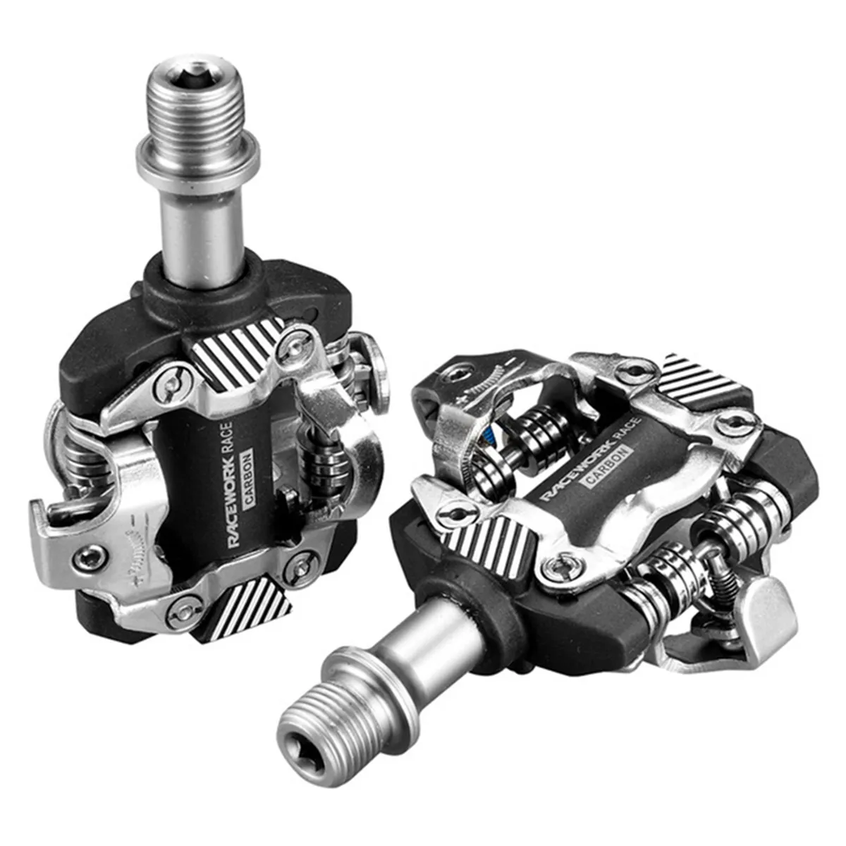 Racework Mtb Bike Pedal Self-Locking Spd Pedals Bicycele Parts-Silver