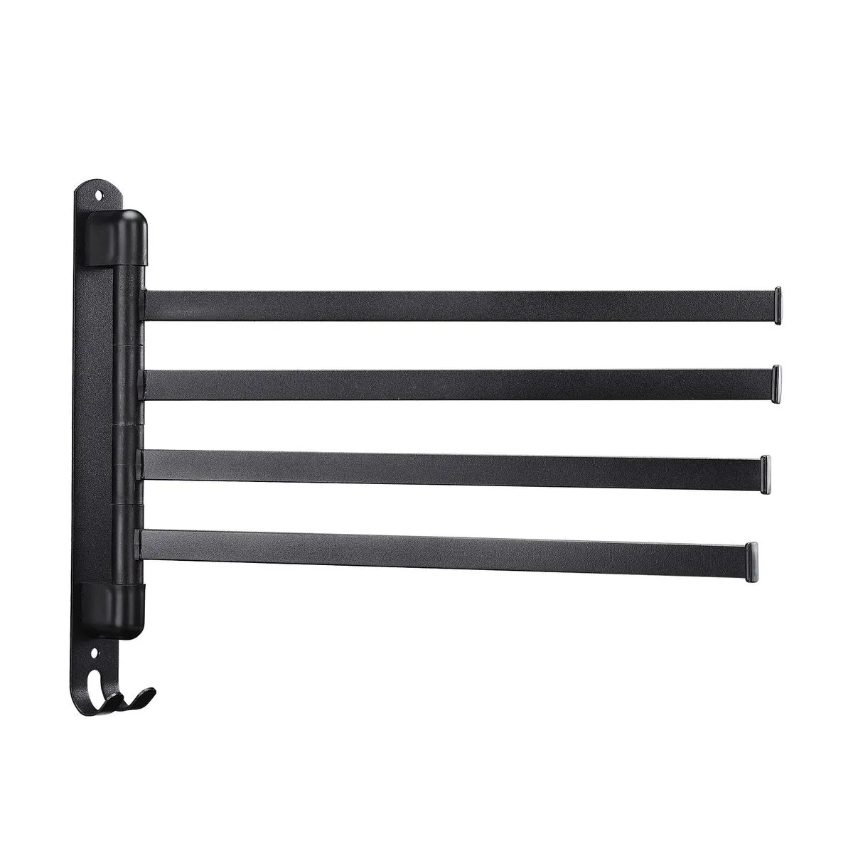 4 Bar Black Towel Rack Stainless Steel Kitchen Storage Shelf
