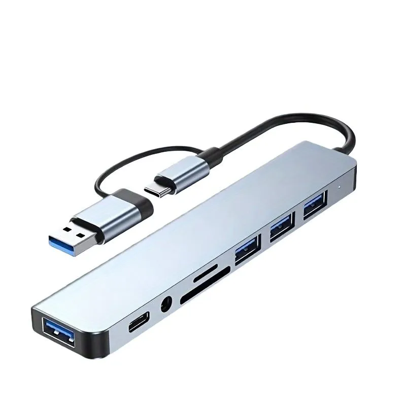 8-in-1 Hub, USB & Type-C Ports, Multi-Function Docking Station