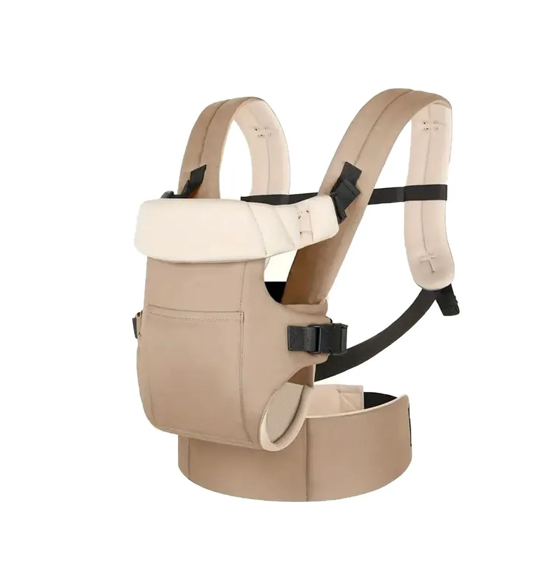 Ergonomic Baby Carrier Wrap Multi-functional Front & Back Carry Strap - Beige-Dad