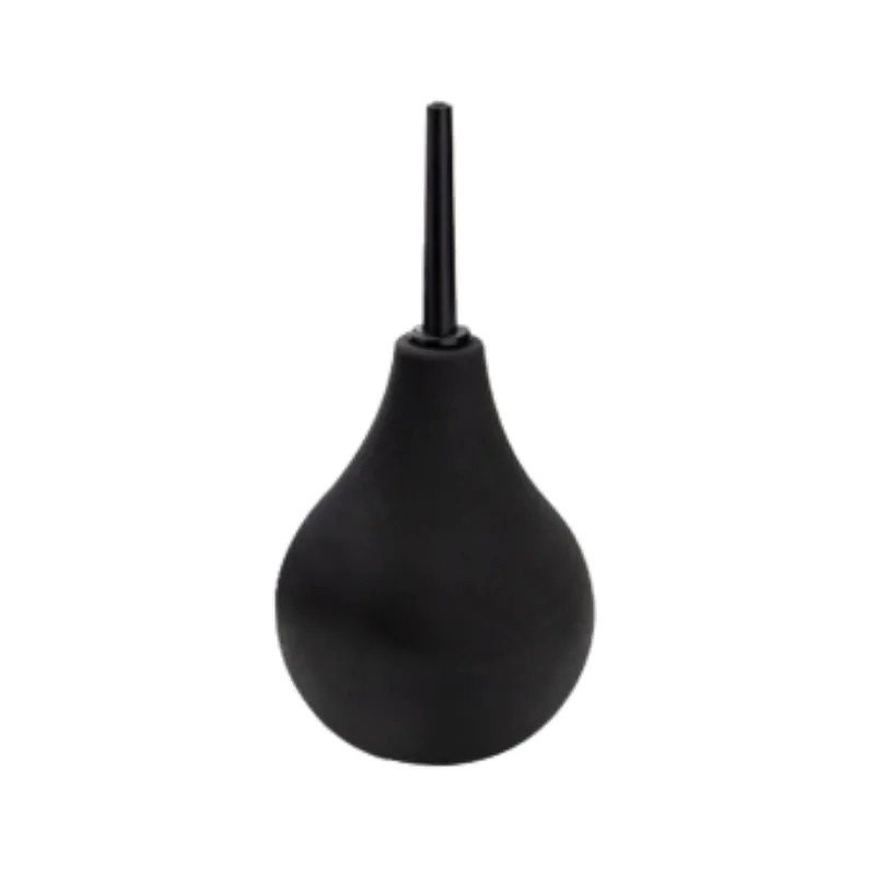 224ml Quality Silicone Bulb Cleaner - Discreet Portable Douche Enema Spuit - Black