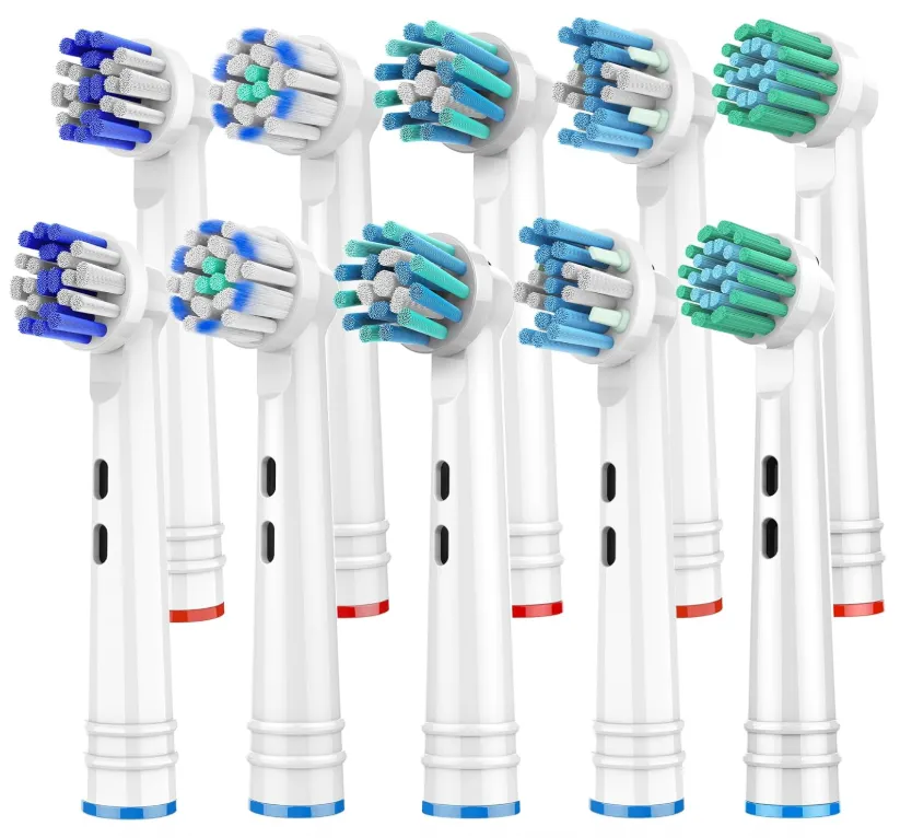 Replacement Toothbrush Heads for Oral-B, 10 Pack Soft Nylon Bristles