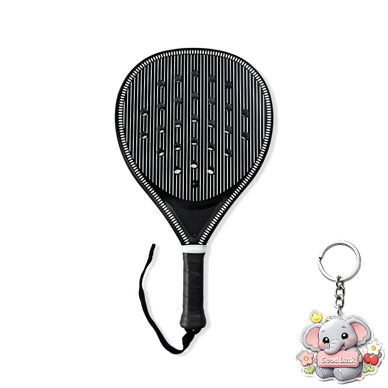 Lightweight Pickleball Paddle Racket with Wrist Strap - Black
