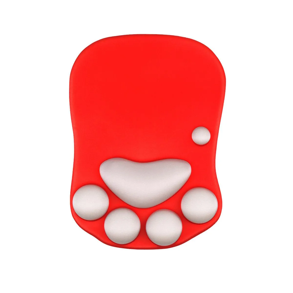 Ergonomic silicone mouse pad with wrist rest pad and non-slip bottom design - red