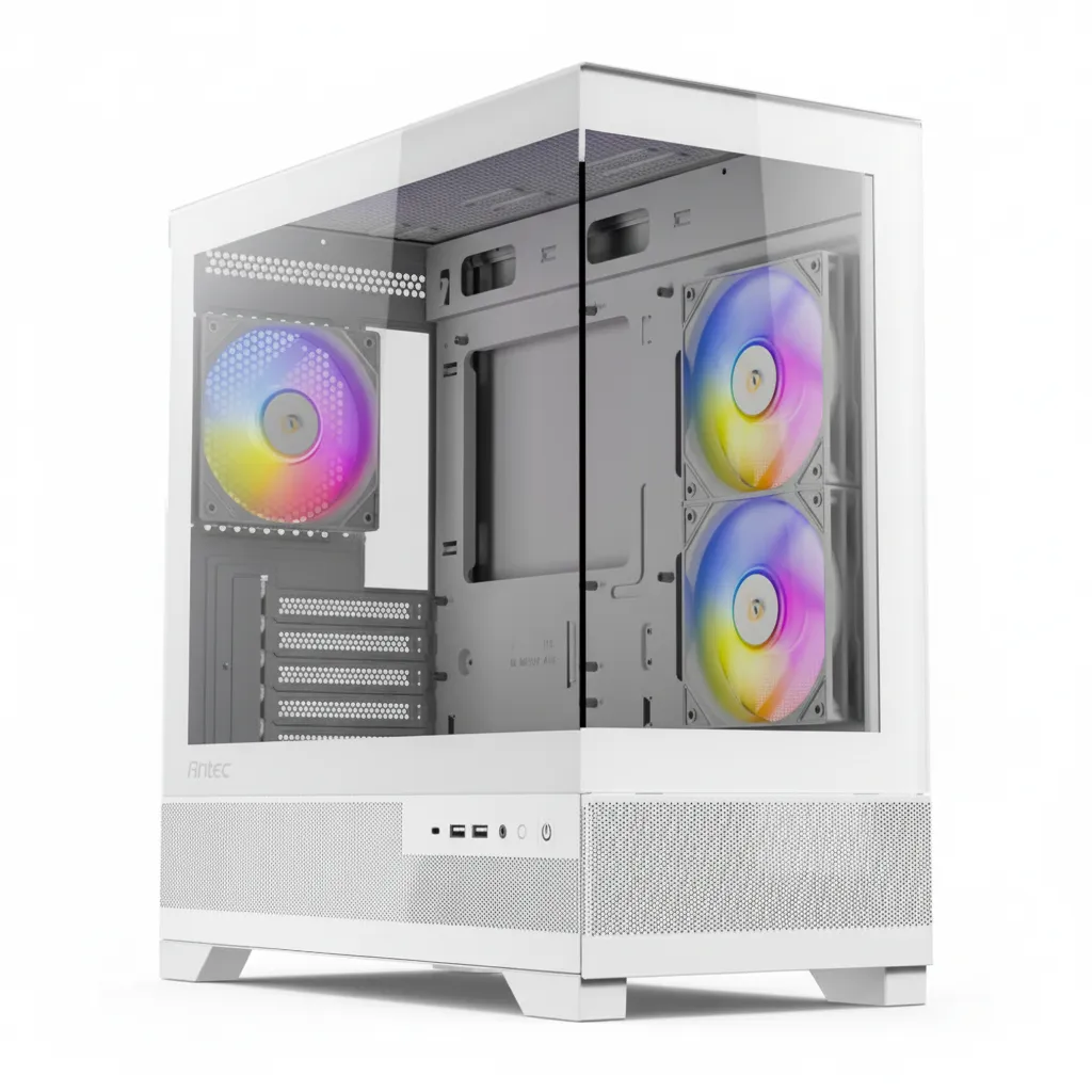 Antec Micro-ATX ARGB Mini-Tower Gaming Chassis - White