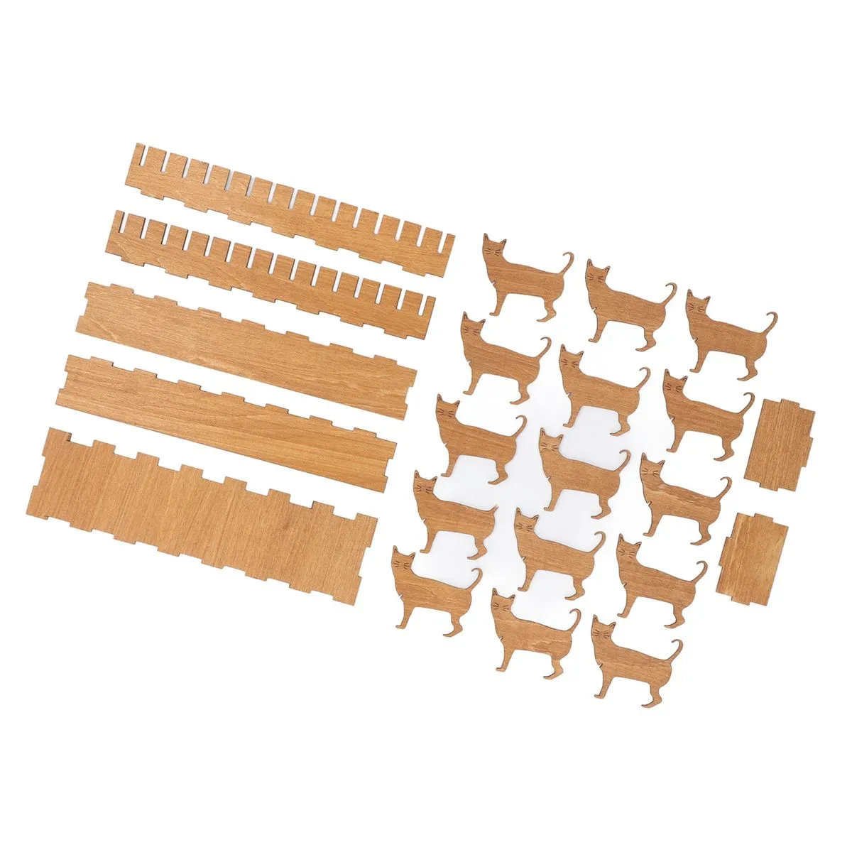 Kitty Shaped Wooden Animal Spool Set for Knitting Sewing