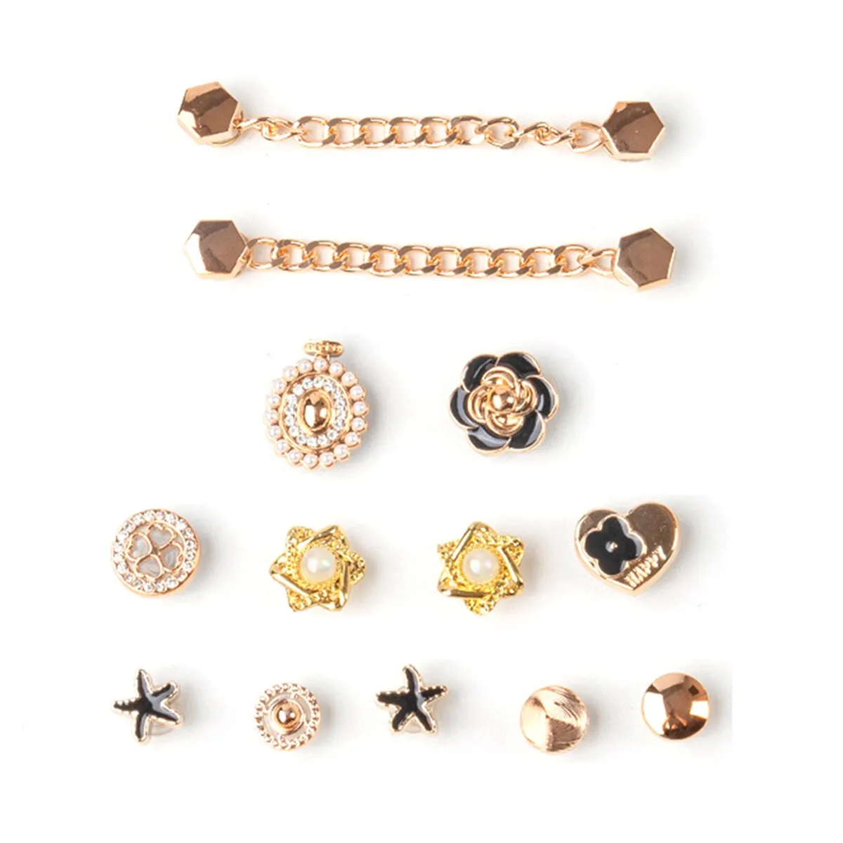 Hole Shoe Accessories Rhinestone Sandals Charm Buckle Decorations
