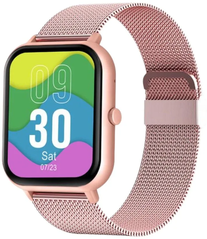Water Resistant Minimalistic Health and Fitness Tracking Smart Watch - Pink