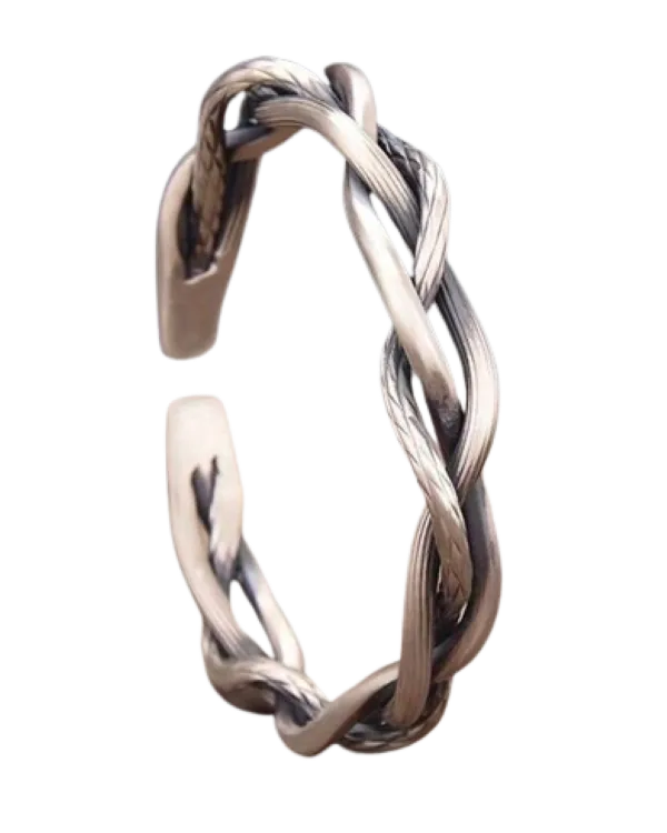 Men's Vintage Braided Detail Cuff Bracelet