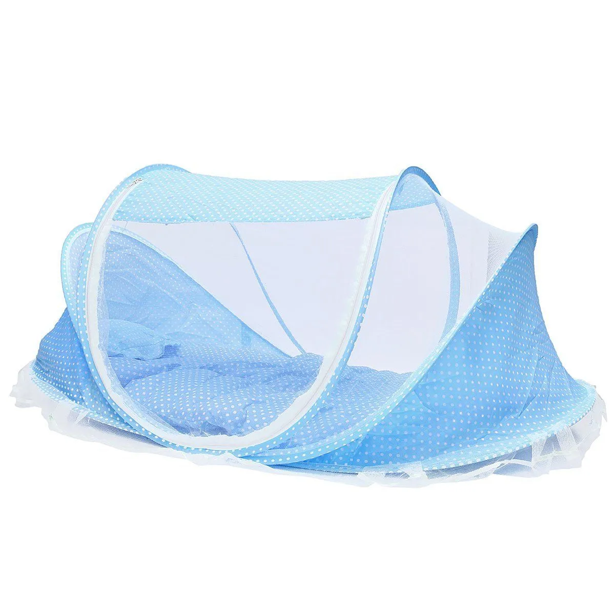 Portable Baby Sleeper Bed with Mosquito Net - Blue