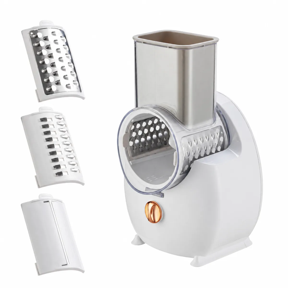 Electric Rotary Grater with 3 Interchangeable Blades