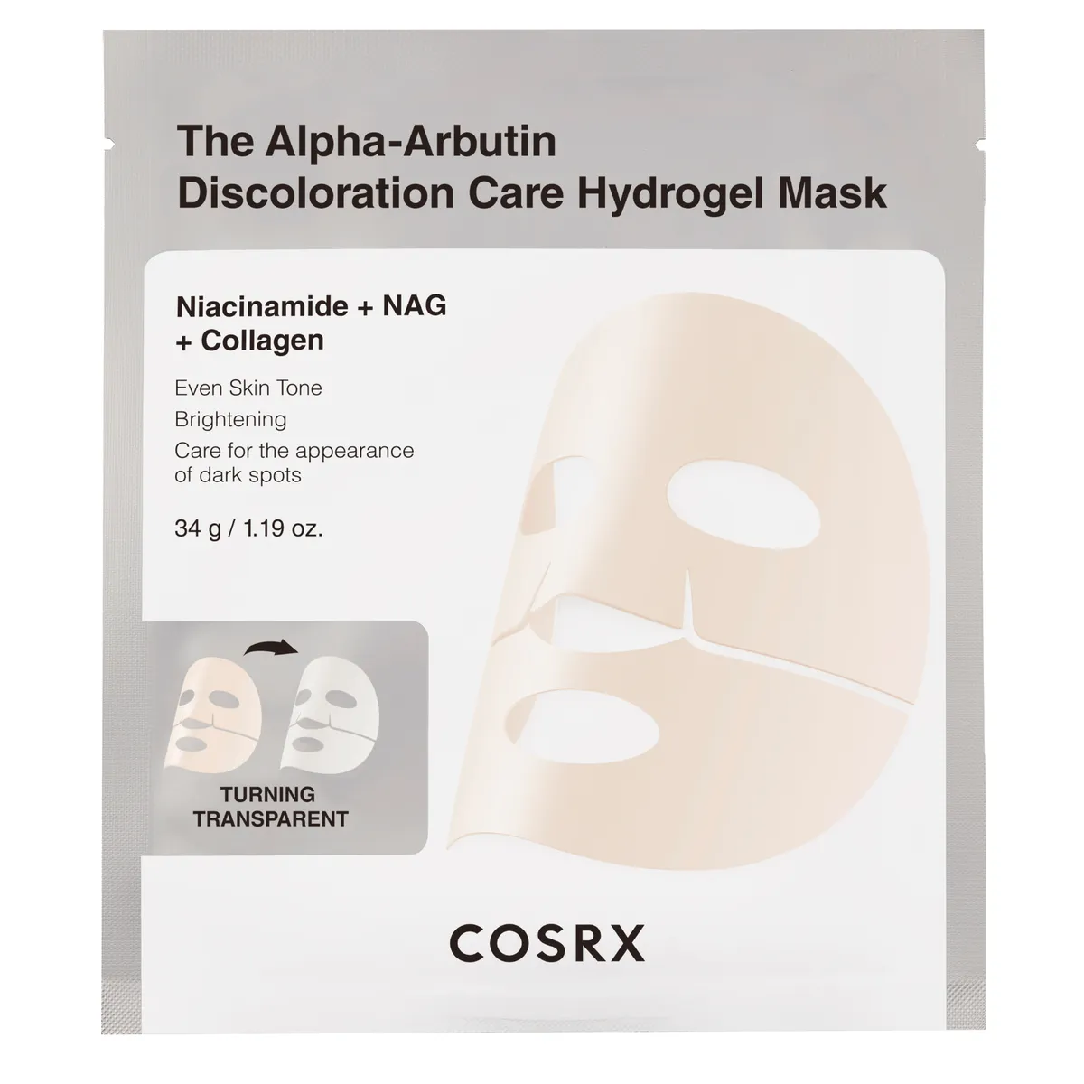 COSRX The Alpha-Arbutin Discoloration Care Hydrogel Mask