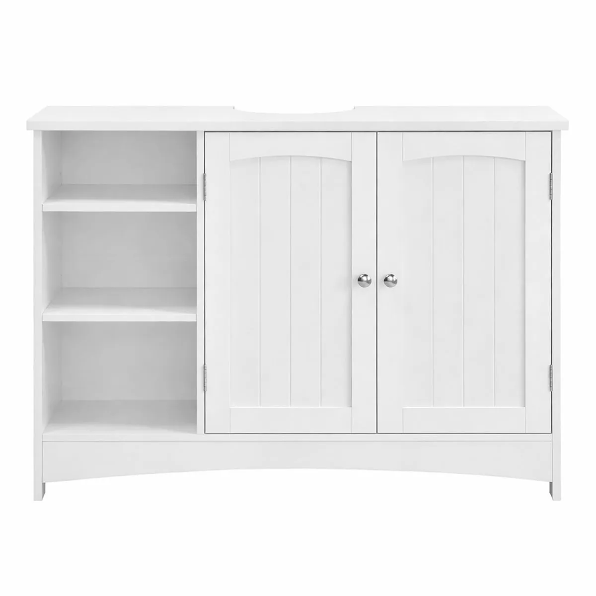 LAZAVA White Vanity Unit 2-Door Cabinet with Adjustable Shelves