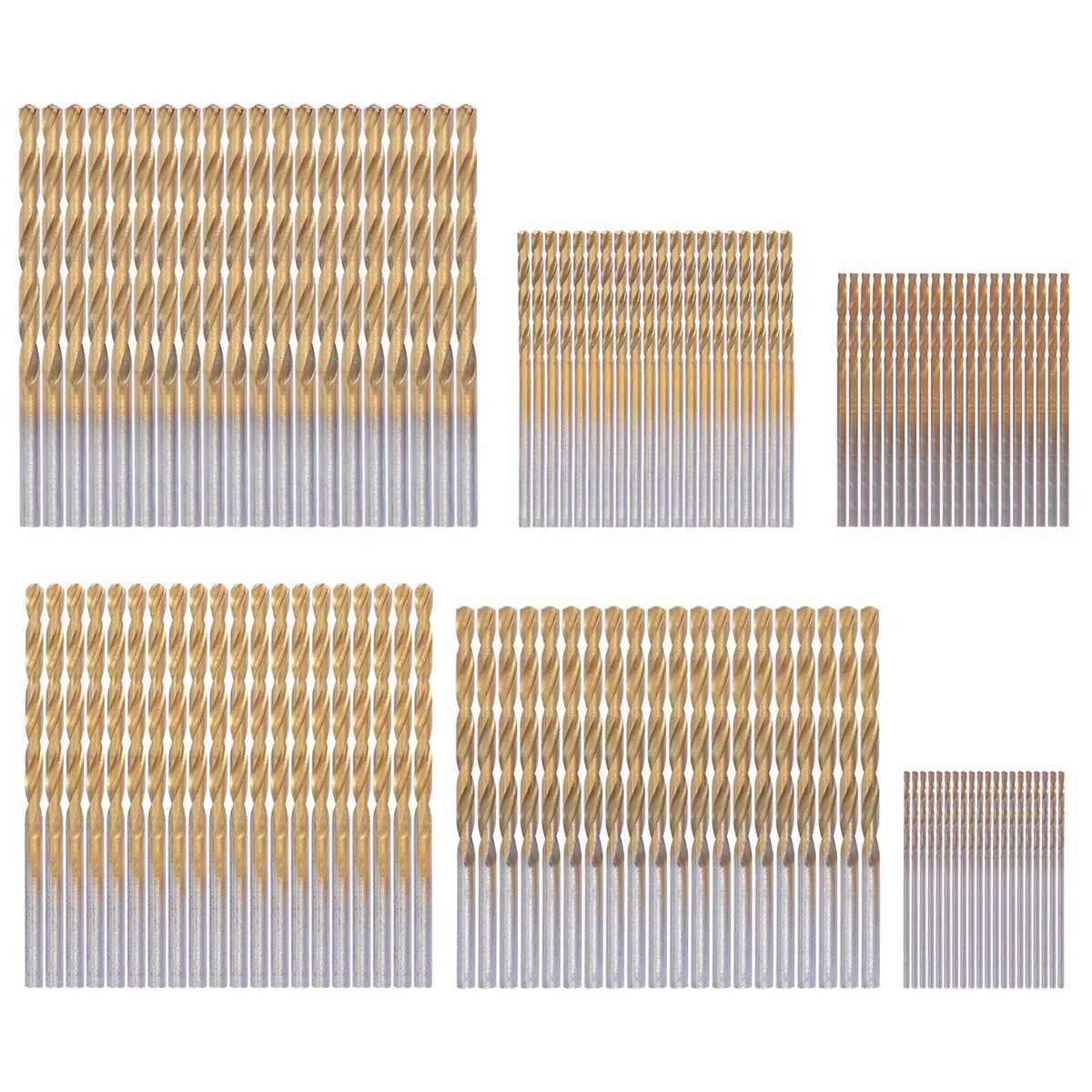 120 PiecesTitanium Drill Bit Set HSS Bits for Metal, Steel