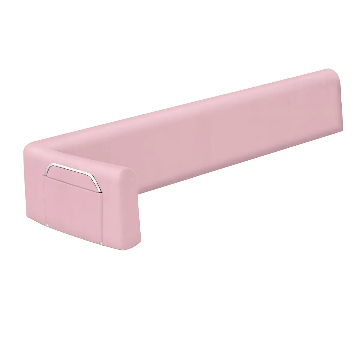 1.8m Child Safety Bed Fence - Universal Soft Guardrail Built-in Metal Tube - Cherry Blossom Pink