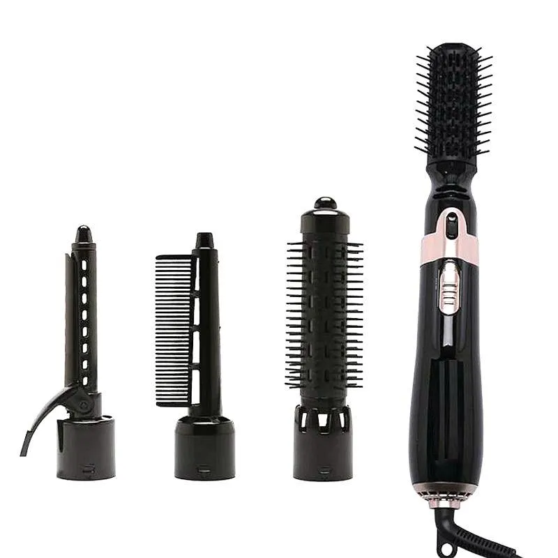 Multifunctional Hot Air Comb 4-in-1 Wet and Dry Hair Curler and Straightener
