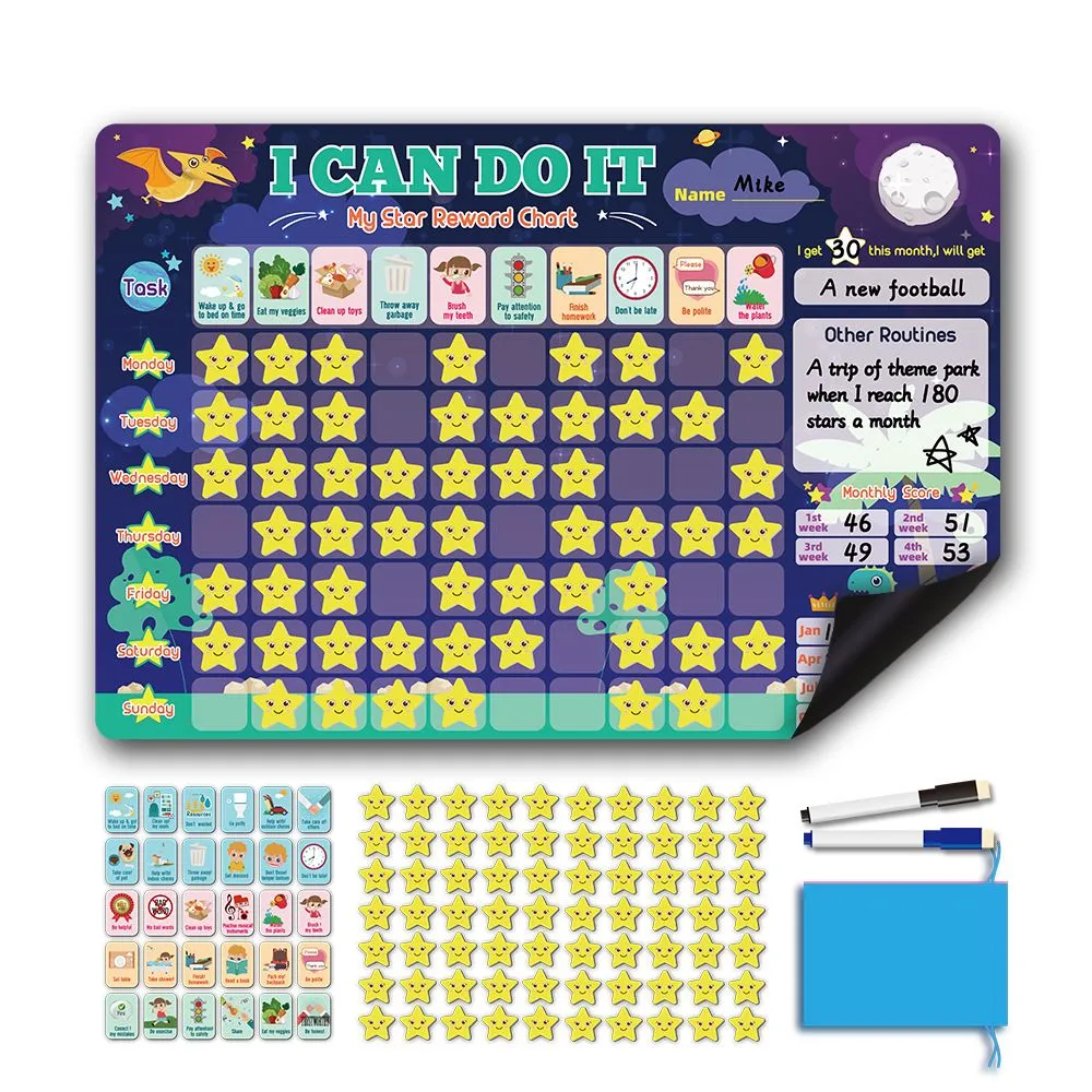 Magnetar Reward Chart, Educational Code of Conduct, Ages 4-10, Purple - Blue