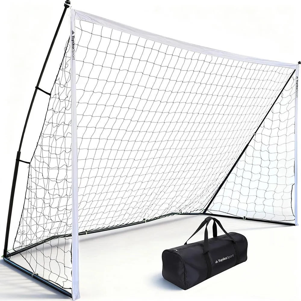 Topika Metal Soccer Goal Set 360×180×84cm, with Net, Bag & Ground Stakes