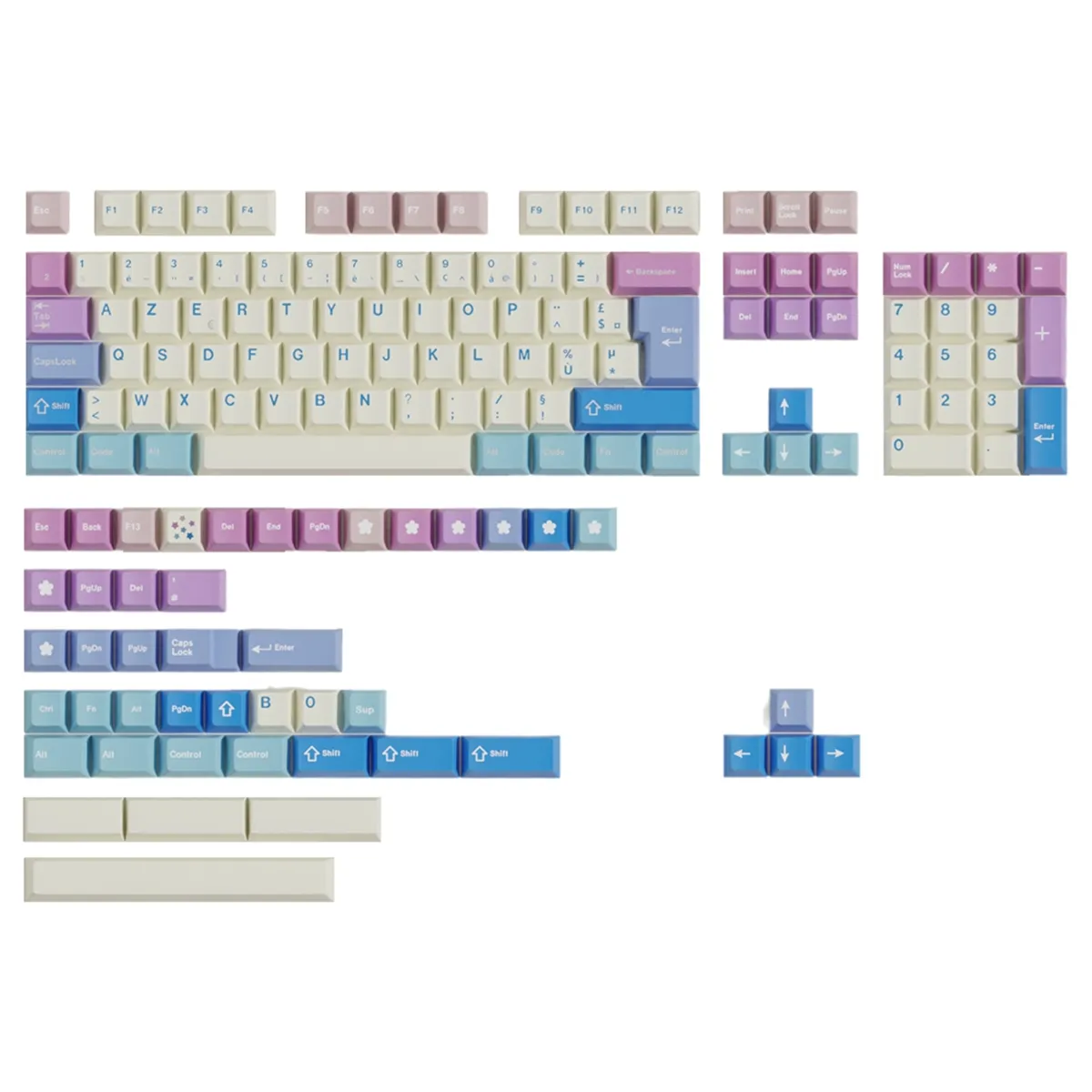 150Keys Pbt Material Keyboard Keycaps for Most Mechanical Keyboards D