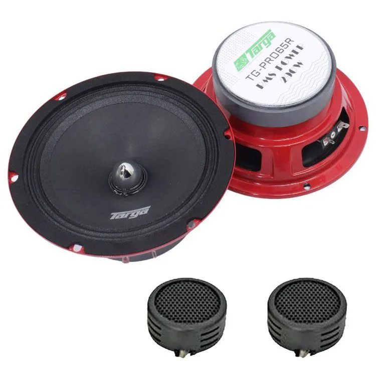 Targa TG-PRO65R 6.5" 290w RMS Midrange Speakers and Evo Tweeters