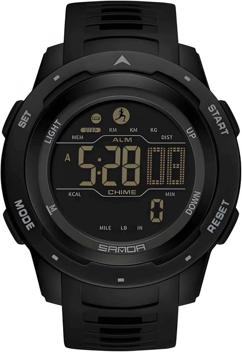 Men's Digital Watch Waterproof Pedometer Sports Watch