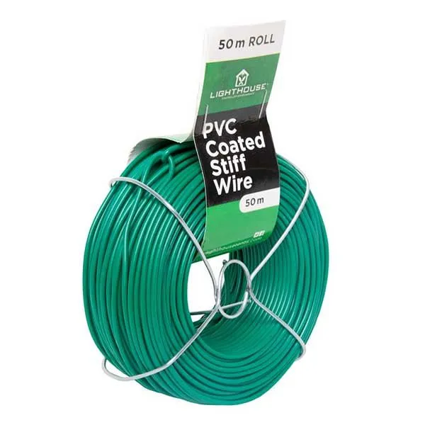 PVC Coated Stiff Wire - 50m for Plants