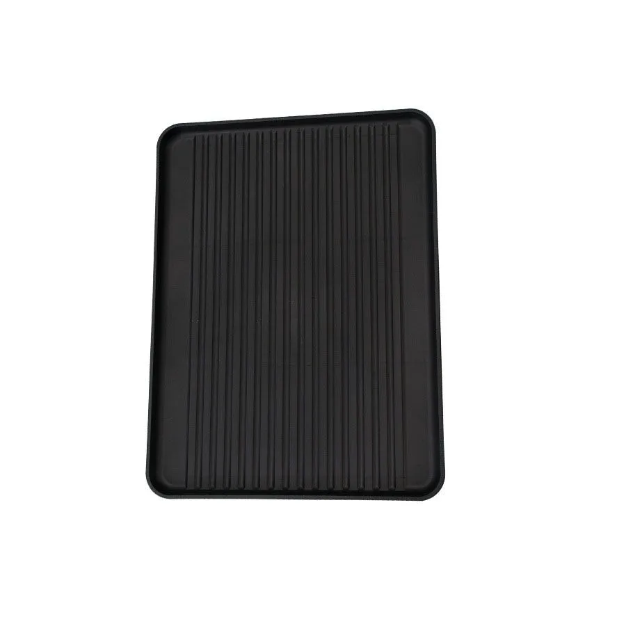 Rectangular multifunctional waterproof and non-slip plastic tray - Black