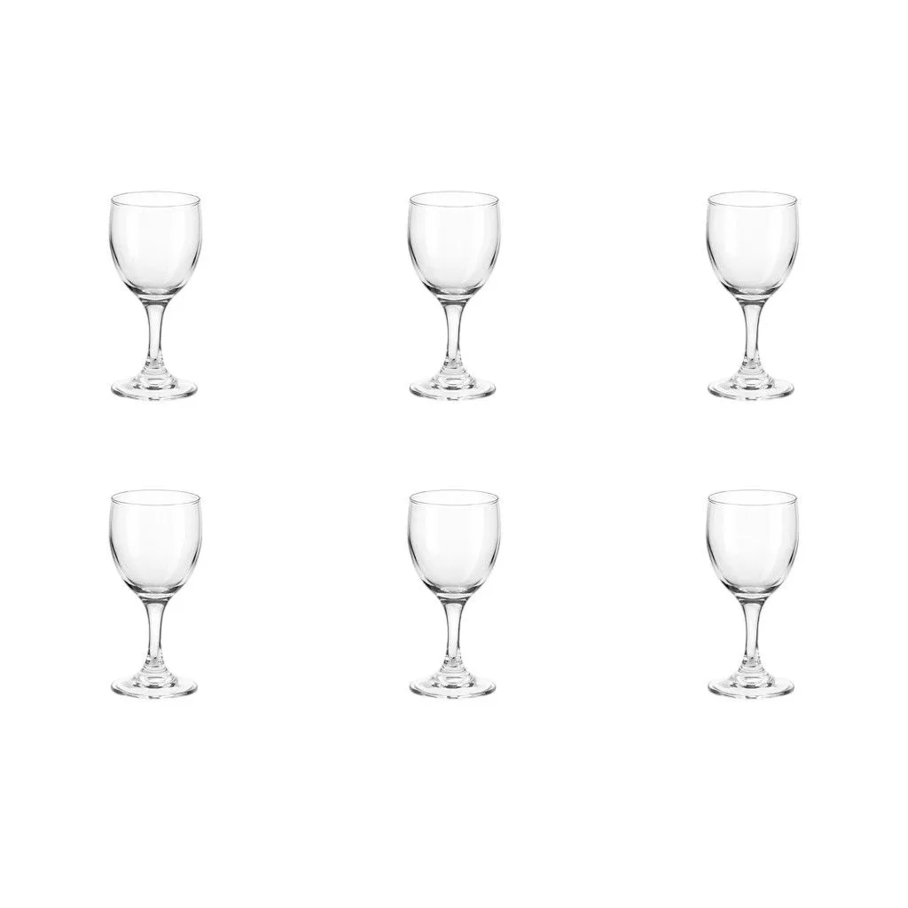6 Pack - Crystal Glass Mini Wine Goblet - Transparent