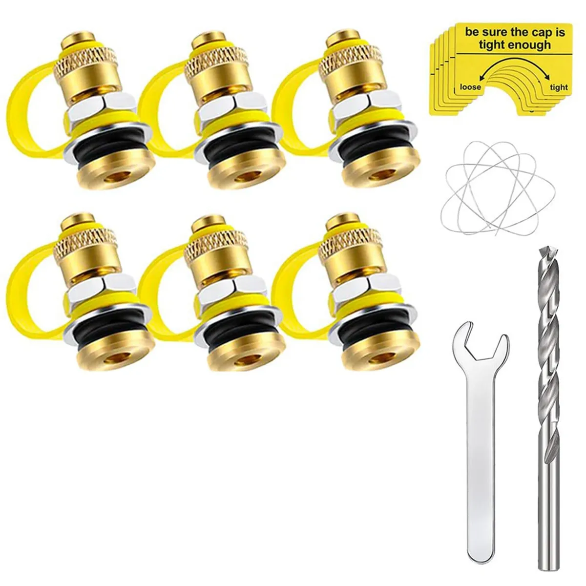 6 Pack Upgrade Fuel Gas Can Vent Kit, for All for Gas Can Fuel Tank