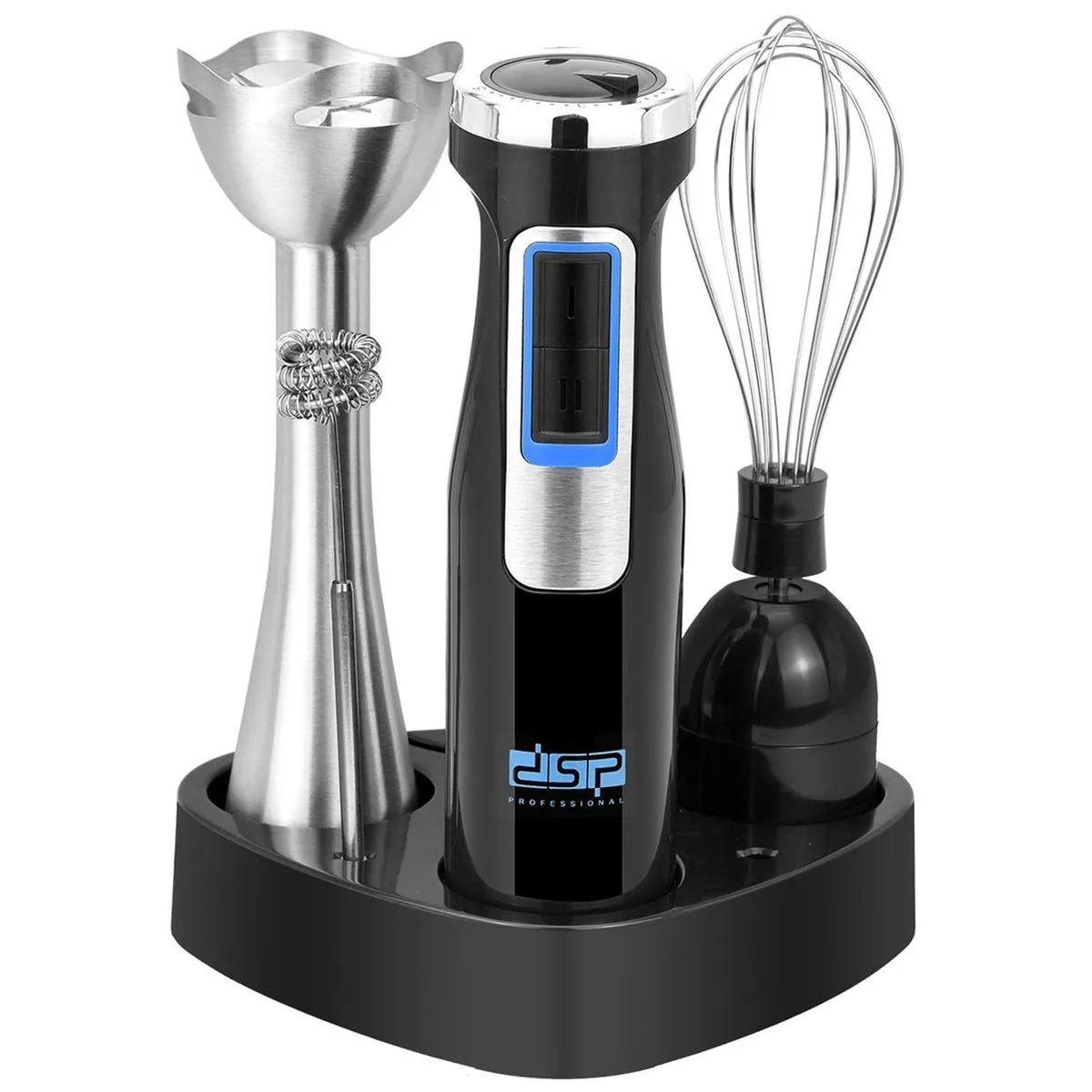 4-in-1 Stick Blender 1200W Electric Hand Blender Egg Beater & Milk Frother